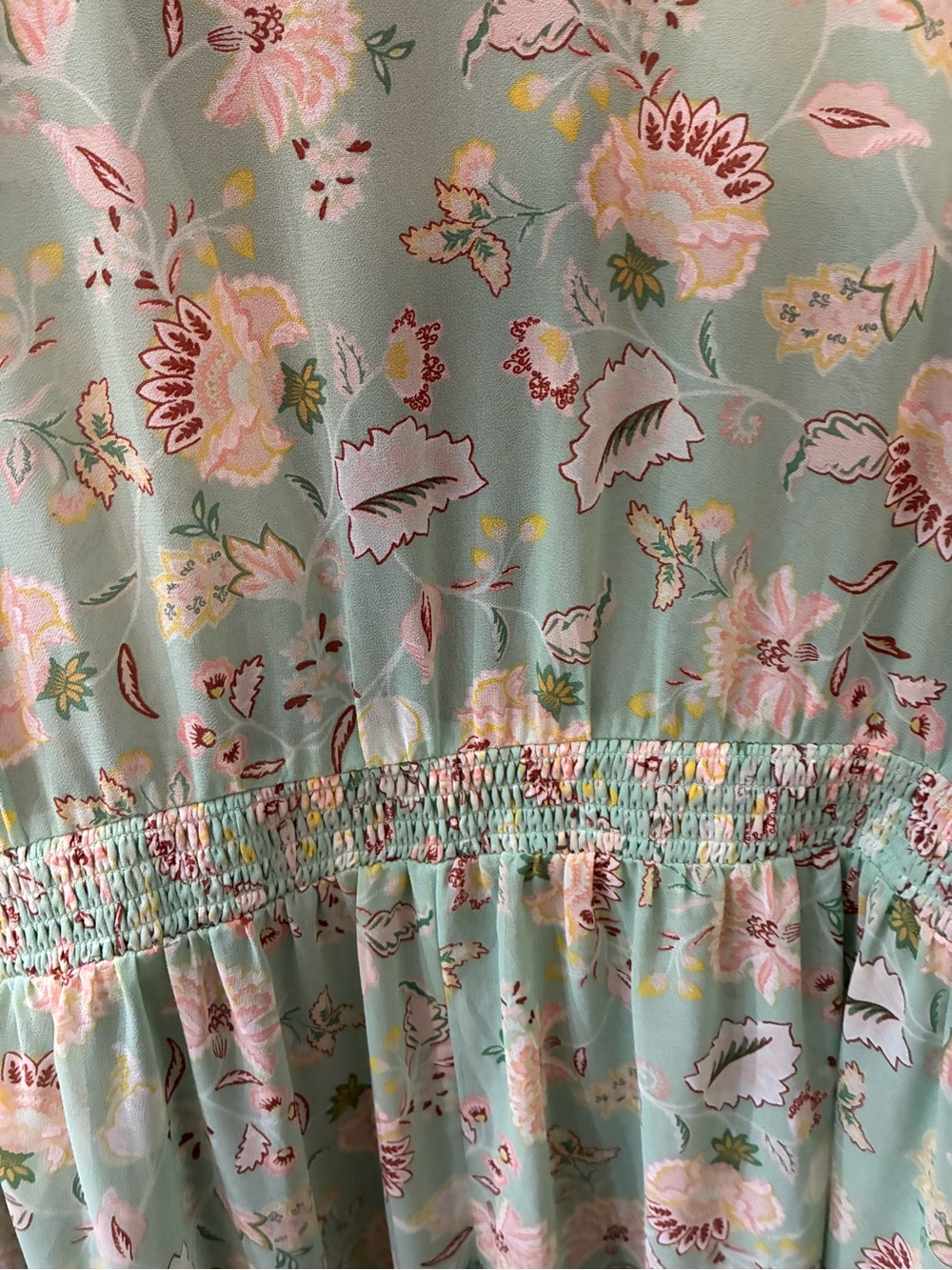 Feminine Floral Mint Green Women's Swim Coverup - Lightweight Beach Kimono - Picture 6 of 6